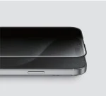 3D SILICONE PLUS ADVANCY PRIVACY EDGE GLASS برای IPHONE 16 PLUS - BLACK - برند گرین لاین Green lion