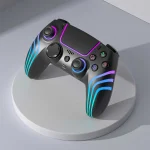 کنترلر PS4 GAMEPAD با الگوهای نور سرد - مشکی - برند پرودو گیمینگ Porodo gaming - تصویر 4