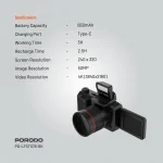 دوربین MINI LIFESTYLE با کارت حافظه 64 گیگابایت - مشکی - برند پرودو Porodo - تصویر 14