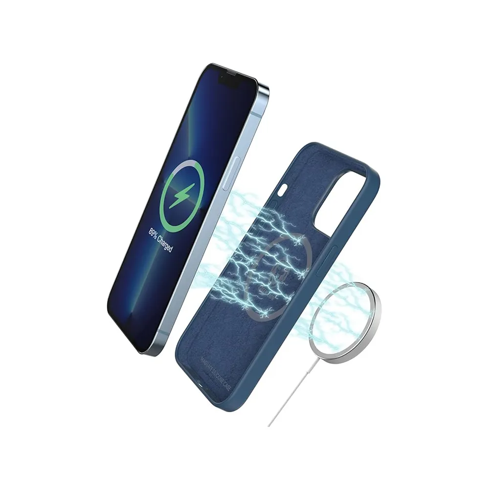 قاب سیلیکونی GREEN LUSSO MAGSAFE 360 برای iPhone 13 PRO (6.1 اینچ) - آبی - برند گرین لاین Green lion قاب سیلیکونی GREEN LUSSO MAGSAFE 360 برای iPhone 13 PRO (6.1 اینچ) - آبی - برند گرین لاین Green lion - تصویر 1