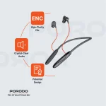 SOUNDTEC MAGNETIC INR WIRELESS NECKBAND - مشکی - برند پرودو Porodo - تصویر 12