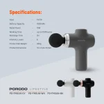 تفنگ ماساژ صورت با 4 سر قابل تعویض - خاکستری - برند پرودو Porodo - تصویر 5