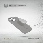 قاب سیلیکونی مایع IRIS MAGSAFE برای آیفون 16 PRO - خاکستری - برند لِوِلو Levelo - تصویر 2