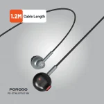 ایرفون سیمی HIFI SOUNDTEC مغناطیسی - مشکی - برند پرودو Porodo - تصویر 7
