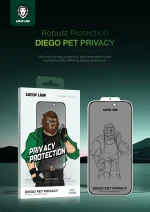 شیشه منحنی کامل 3D PV-PET PRO برای iPhone 16 PRO MAX - مشکی - برند گرین لاین Green lion - تصویر 11