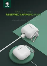 کیف سیلیکونی سری BERLIN برای AIRPODS 4 - سفید - برند گرین لاین Green lion - تصویر 4