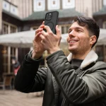 قاب ماتئو با دستگیره پایه پایین برای iPhone 16 PRO MAX- BLACK - برند لِوِلو Levelo - تصویر 9