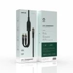 کابل شارژ سریع شفاف 2 IN1 100W 1.2M - مشکی - برند گرین لاین Green lion