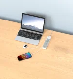 4 سوکت برق متناوب با USB A X2 USB C X4 UK 3M WIRE - WHITE - برند پرودو Porodo - تصویر 3