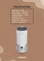 دستگاه فوم ساز لپرسو مدل LPMLFRWH - تصویر 3