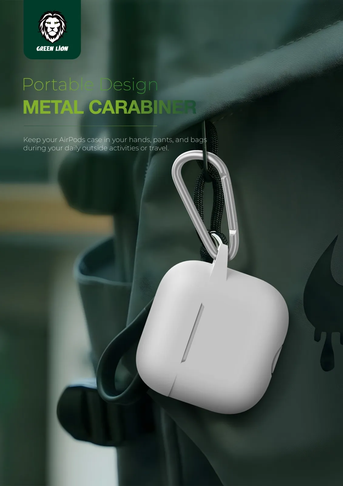 کیف سیلیکونی سری BERLIN برای AIRPODS 4 - سفید - برند گرین لاین Green lion کیف سیلیکونی سری BERLIN برای AIRPODS 4 - سفید - برند گرین لاین Green lion - تصویر 1