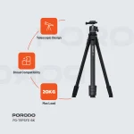 پایه سه پایه تاشو و قابل انعطاف - مشکی - برند پرودو Porodo - تصویر 7