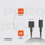 کابل یو اس بی آ به سی پی وی سی 3M - مشکی - برند پرودو Porodo - تصویر 6
