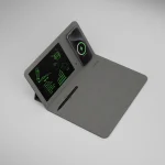 پد ماوس POWERDECK با برد داخلی و شارژر بی سیم - خاکستری - برند لِوِلو Levelo - تصویر 4