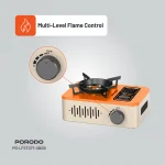 اجاق گاز مشعل قابل حمل LIFETSYLE 3200W - نارنجی/بژ - برند پرودو Porodo - تصویر 14