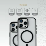 کیف ELIO PC با پایه حلقه دوربین برای iPhone 16 PRO MAX- BLACK - برند لِوِلو Levelo - تصویر 2