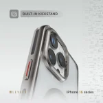 کیف ELIO PC با پایه حلقه دوربین برای iPhone 16 PRO MAX-TITANIUM - برند لِوِلو Levelo - تصویر 2