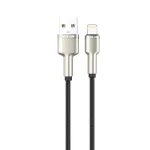 GN10BRU2LBK] کابل آلیاژ روی بافته شده USB-A به لایتنینگ 10 وات 1M - مشکی - برند گرین لاین Green lion