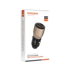 شارژر خودرو با پورت USB A+C شفاف 95 واتی - تیتانیوم صحرایی - برند پرودو Porodo - تصویر 3