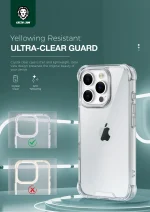 CASE ضد شوک برای iPhone 16 6.1 - CLEAR - برند گرین لاین Green lion