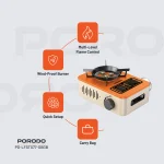 اجاق گاز مشعل قابل حمل LIFETSYLE 3200W - نارنجی/بژ - برند پرودو Porodo - تصویر 8