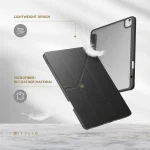 CASE CONVER CLEAR BACK HYBRID IPAD AIR 11" 2024 - BLACK - برند لِوِلو Levelo - تصویر 3