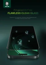 3D SILICONE PLUS ADVANCY PRIVACY EDGE GLASS برای iPhone 16 PRO - BLACK - برند گرین لاین Green lion - تصویر 9