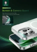 MAGSAFE CRYSTAL CLEAR CASE IPHONE 16 PRO - CLEAR - برند گرین لاین Green lion - تصویر 7