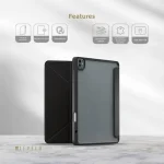 CASE CONVER CLEAR BACK HYBRID IPAD PRO 11" 2024 - BLACK - برند لِوِلو Levelo - تصویر 9