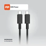 کابل PVC TYPE-C TO C 1.2M - مشکی - برند پرودو Porodo - تصویر 8