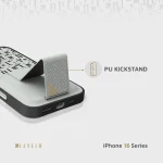 CASE GRIPSTAND MORPHIX با نگهدارنده کارت برای iPhone 16 PRO - GRAY - برند لِوِلو Levelo - تصویر 17