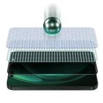 محافظ شیشه ای 9H استیو مات برای آیفون 16 PRO MAX - مشکی - برند گرین لاین Green lion - تصویر 10
