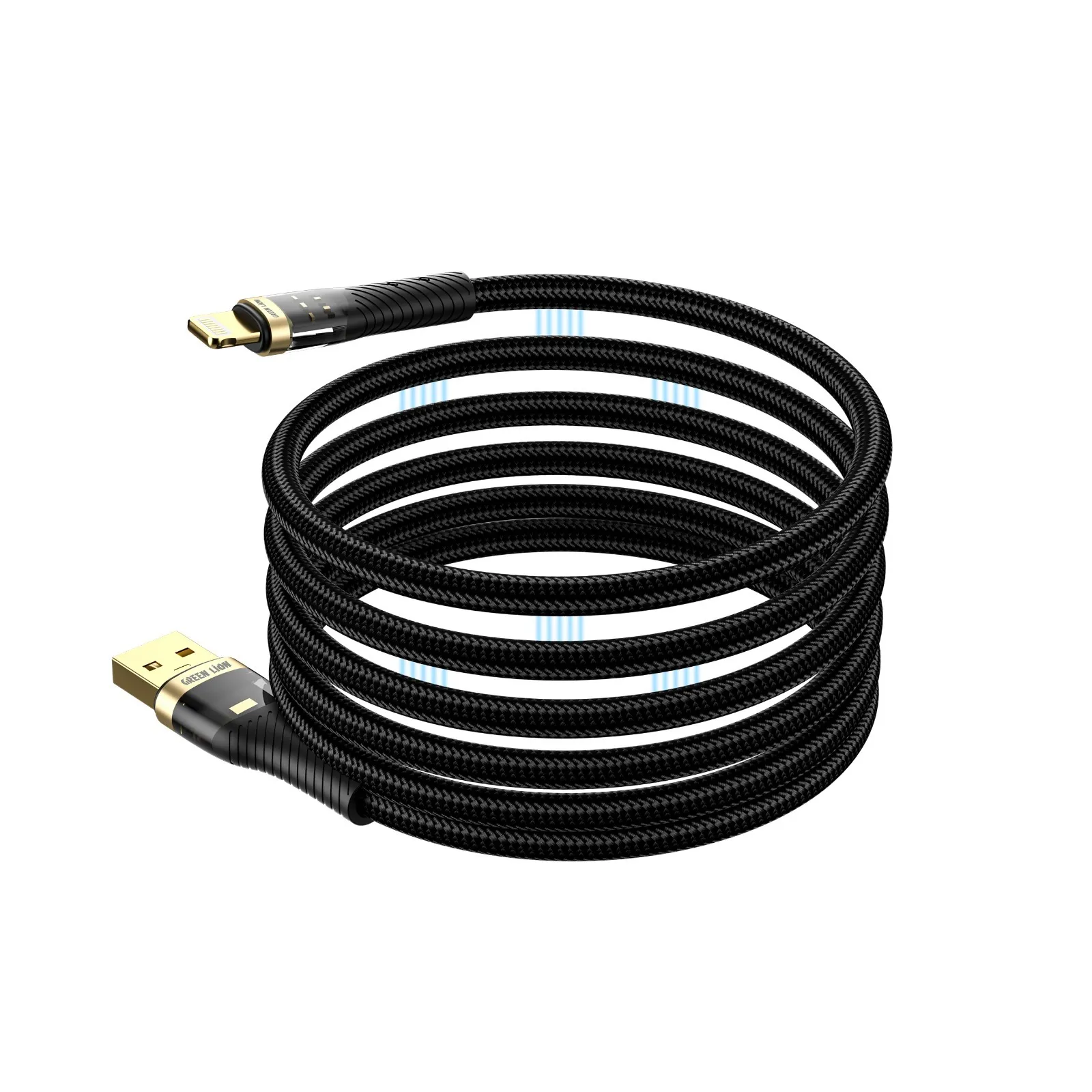 Green Lion Magnetic Cable USB-A to Lightning کابل مگنتی لایتنینگ گرین لاین مدل GNMGNAC2LBK