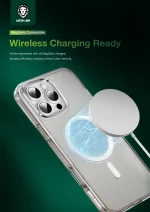 CASE MAGSAFE ULTRA CLEAR FOR IPHONE 16 PRO - CLEAR - برند گرین لاین Green lion - تصویر 7