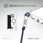 کیف CELESTE MAGSAFE با بند کراس بادی برای iPhone 16 PRO MAX-DEEP BLUE - برند لِوِلو Levelo - تصویر 2