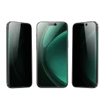 3D SILICONE PLUS ADVANCY PRIVACY EDGE GLASS برای iPhone 16 PRO - BLACK - برند گرین لاین Green lion - تصویر 6