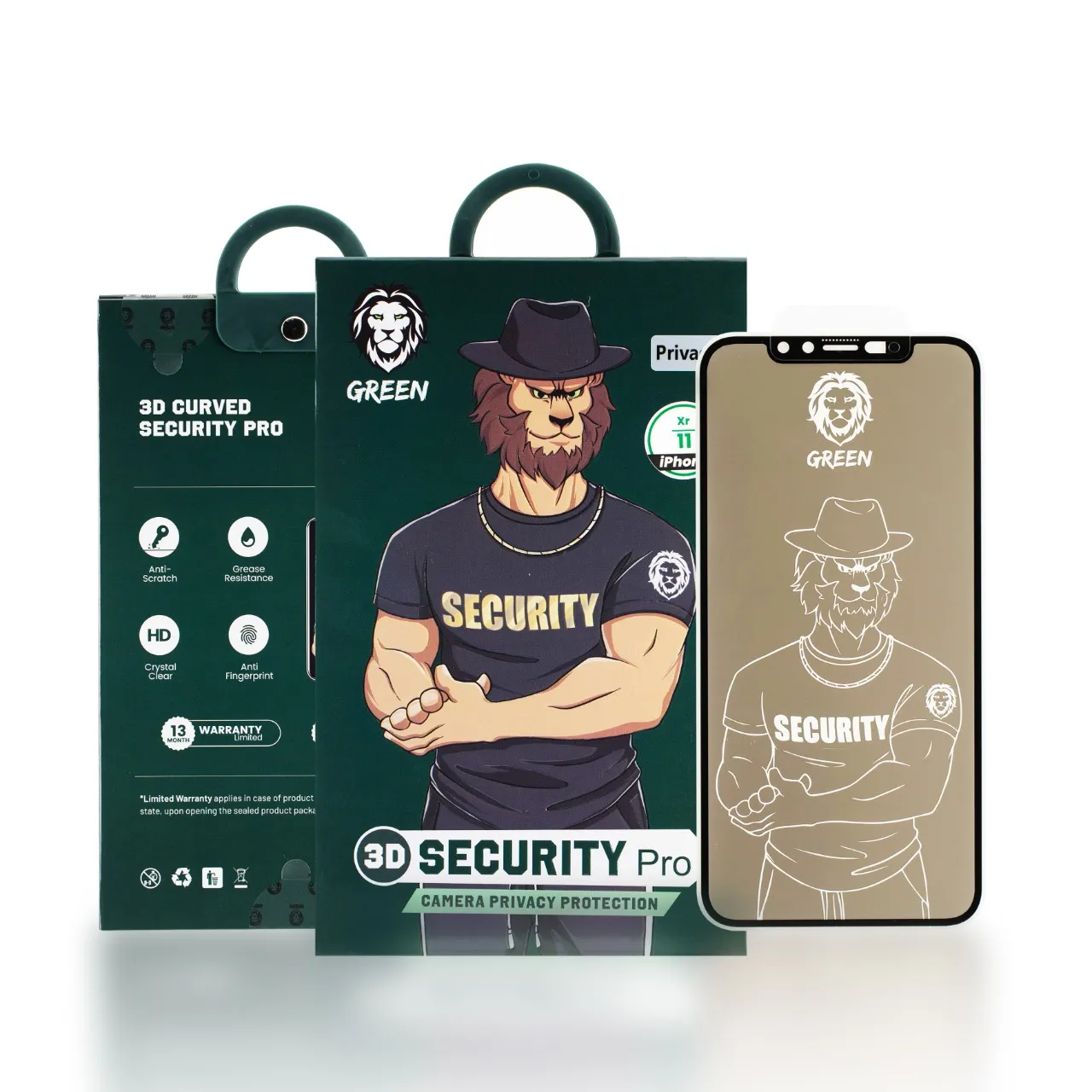 محافظ صفحه GREEN 3D SECURITY PRO PRIVACY GLASS برای iPhone 12 PRO MAX 6.7 اینچ - B - برند گرین لاین Green lion محافظ صفحه GREEN 3D SECURITY PRO PRIVACY GLASS برای iPhone 12 PRO MAX 6.7 اینچ - B - برند گرین لاین Green lion - تصویر 1