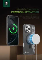 ULTRA MAGSAFE FOR IP16PRO MAX - BLACK TITANIUM - برند گرین لاین Green lion - تصویر 7