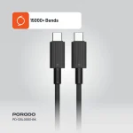 کابل PVC TYPE-C TO C 1.2M - مشکی - برند پرودو Porodo - تصویر 9