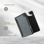 CASE CONVER CLEAR BACK HYBRID IPAD PRO 11" 2024 - BLACK - برند لِوِلو Levelo - تصویر 8