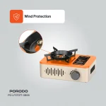 اجاق گاز مشعل قابل حمل LIFETSYLE 3200W - نارنجی/بژ - برند پرودو Porodo - تصویر 12