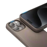 DUO LIQUID SILICON Case for iPhone 15 PROMAX - قهوه ای - برند گرین لاین Green lion - تصویر 3