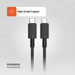 کابل PVC TYPE-C TO C 1.2M - مشکی - برند پرودو Porodo - تصویر 10