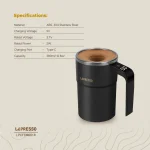 ماگ سفری لپرسو مدل LPCFFM0018 گنجایش 0.38 لیتر رنگ مشکی