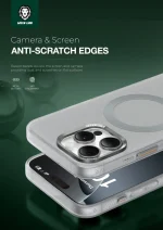 مات MAGSAFE X CASE برای آیفون 16 PRO - خاکستری - برند گرین لاین Green lion - تصویر 4
