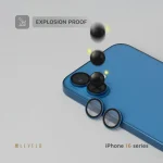محافظ لنز DUO با شفافیت 99% برای IPHONE 16/16 PLUS - آبی - برند لِوِلو Levelo - تصویر 5