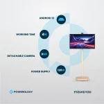 تبلت ANDROID 32 اینچی UHD 60 هرتزی با پایه 8 + 128 گیگابایت - طلایی - برند پاورولوژی Powerology - تصویر 3