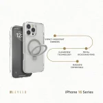 VERONA CASE برای iPhone 16 PRO - CLEAR - برند لِوِلو Levelo - تصویر 4