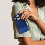 کیف چرمی CUIR TWO TONE برای iPhone 16 PRO MAX- BLUE - برند لِوِلو Levelo - تصویر 3