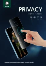 محافظ صفحه نمایش شیشه حریم خصوصی سه بعدی سبز برای iPhone 12 PRO MAX 6.7 اینچی - مشکی - برند گرین لاین Green lion - تصویر 7